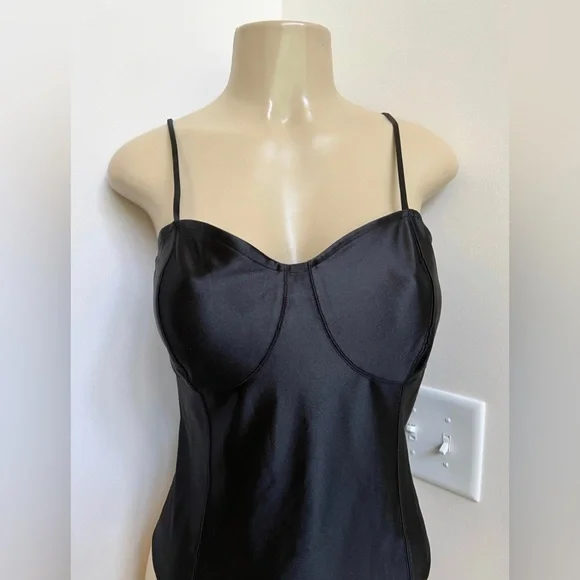 H&M silky black Bodysuit - Picture 2 of 6